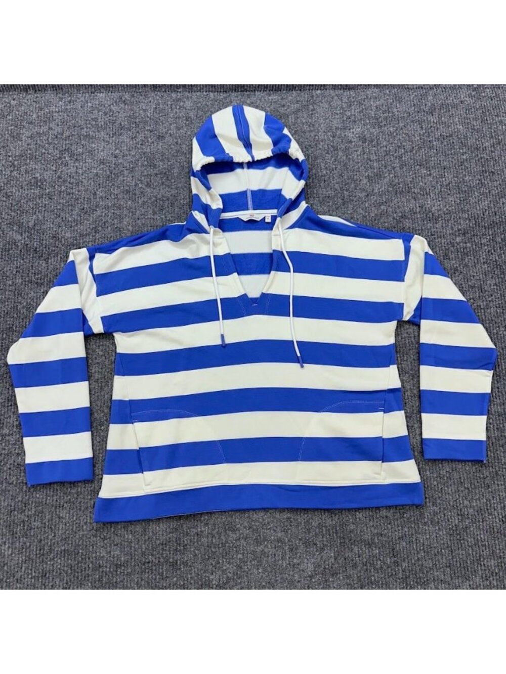 Vineyard Vines Dreamcloth Relaxed Hoodie Striped Nautical Costal Womens Sz XL